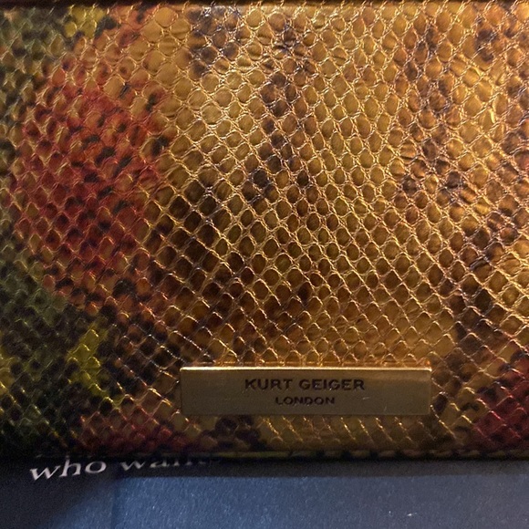 kurt Geiger London Mini Kensington Snake Embossed Leather Convertible Crossbody - Picture 13 of 13